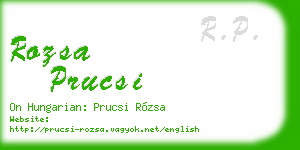 rozsa prucsi business card